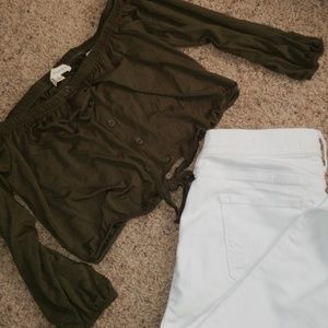 Off the Shoulder Crop Top